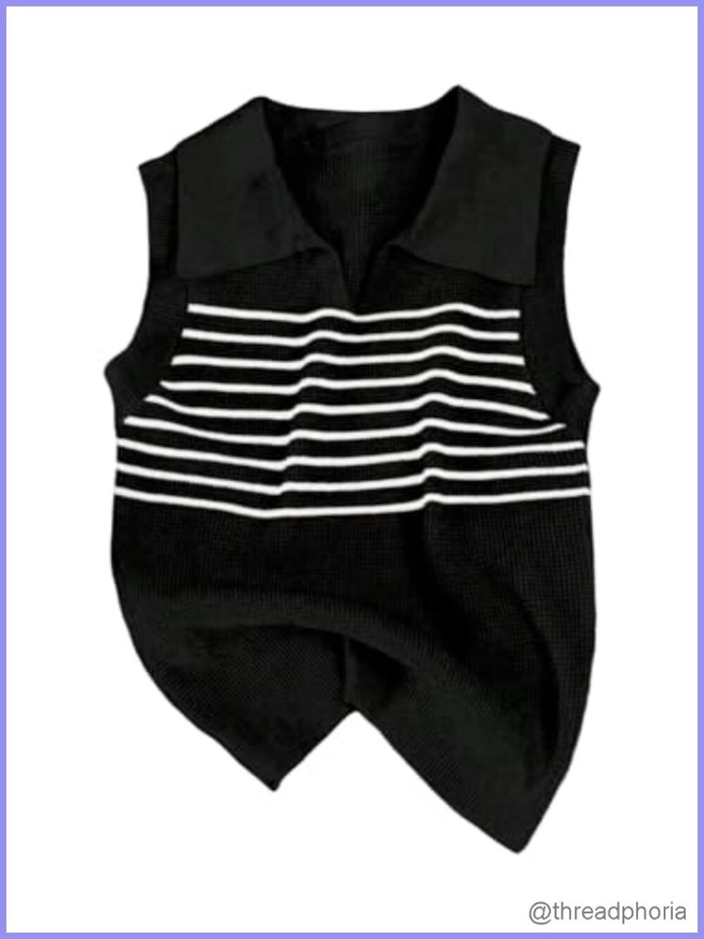 Striped Sleeveless Sweater Vest - Old Money Style - Viscose Blend - Fall